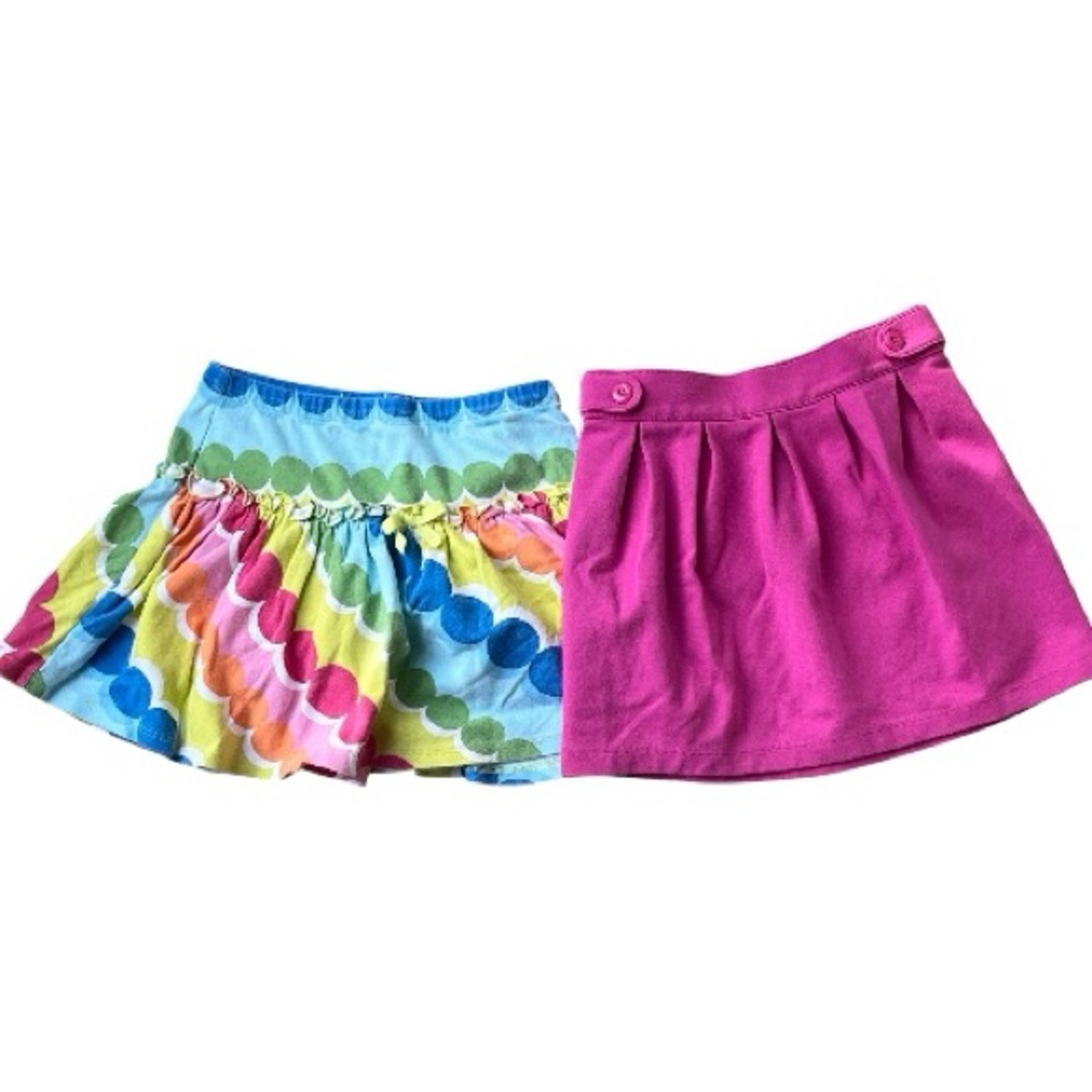 Gymboree Girls Size 7 Skirt Bundle (2) | Rainbow Skort + Pink Skirt Set